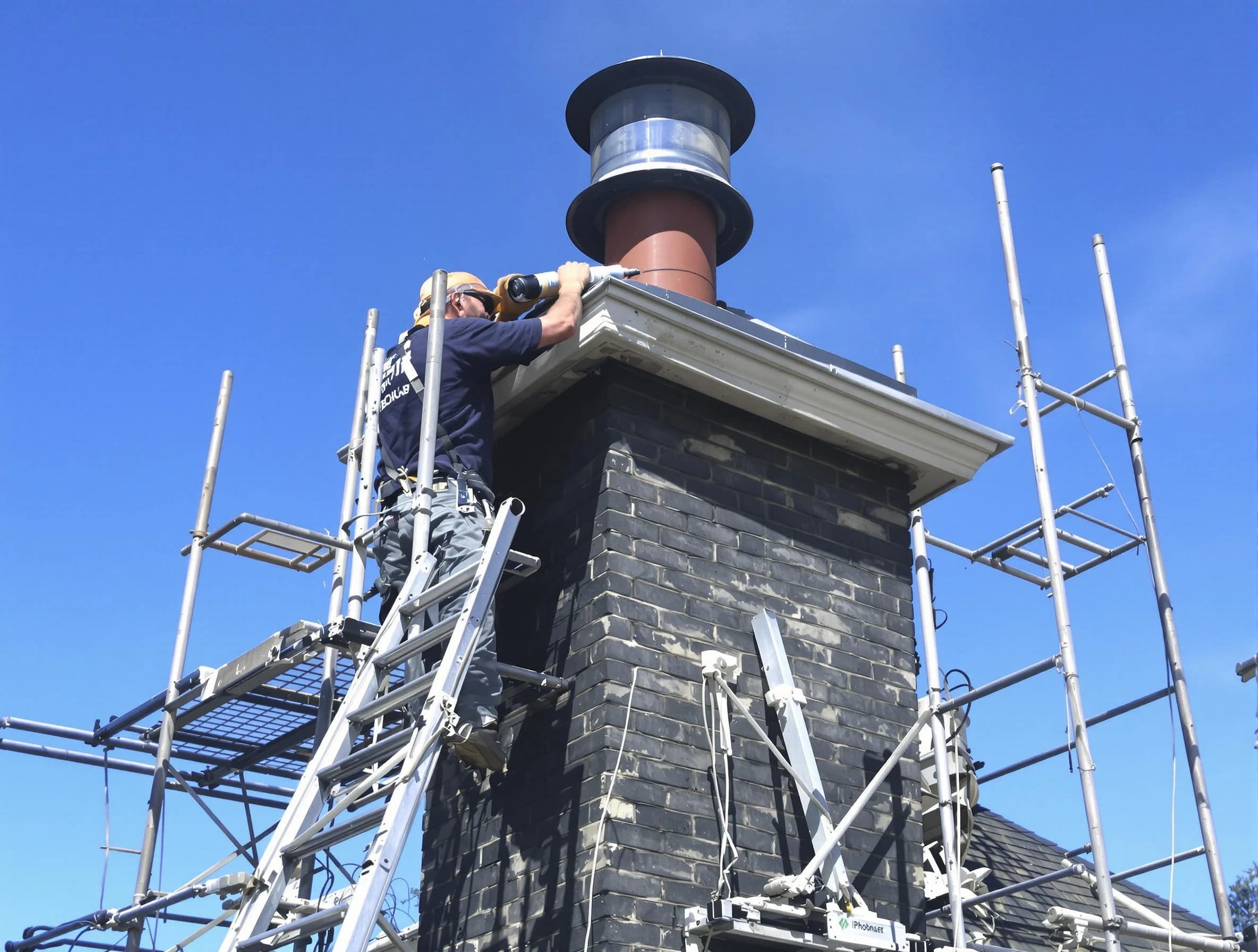 Sturdy chimney crown finished by Sheridan Chimney Sweep in Sheridan, CO