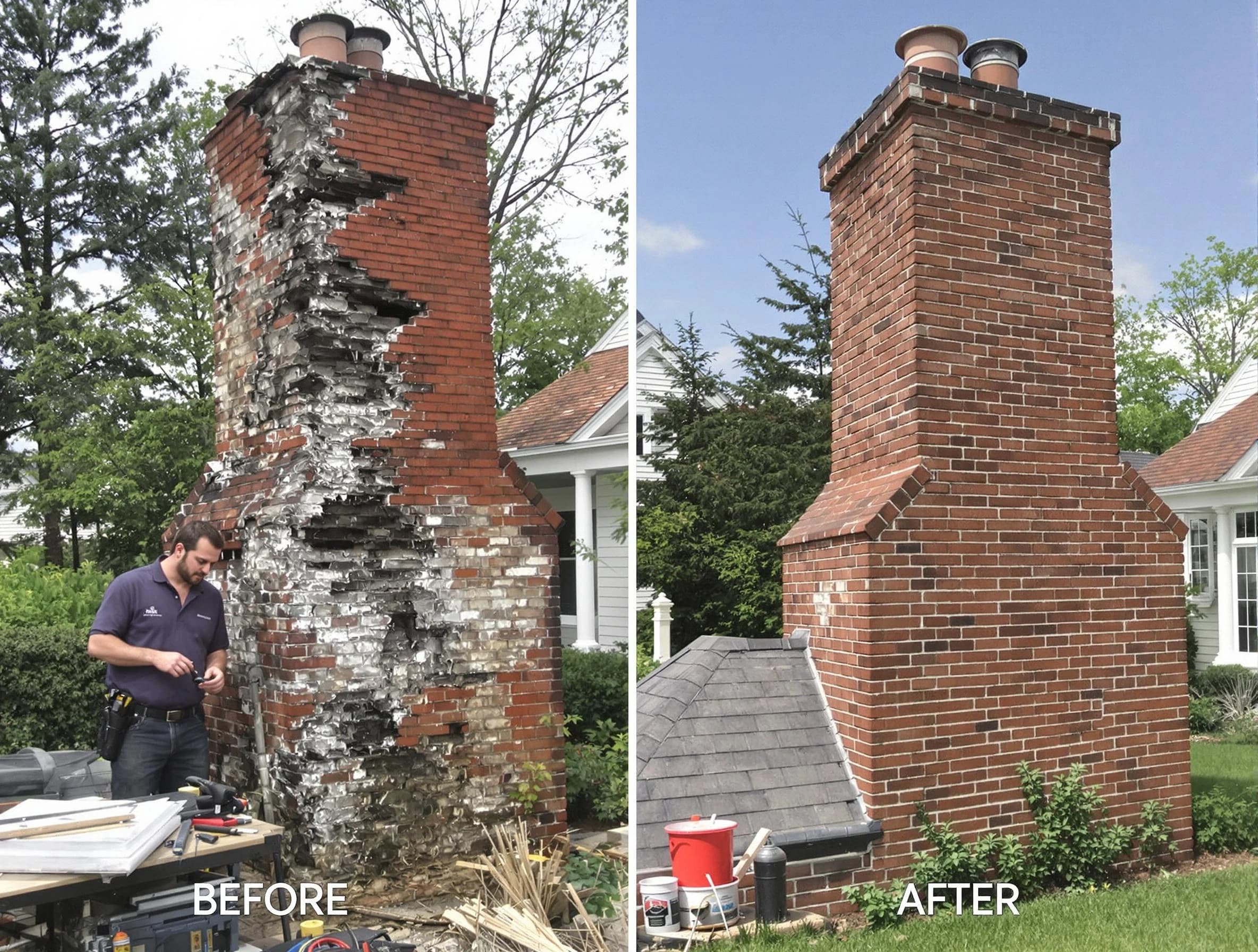 Sheridan Chimney Sweep performing a full chimney restoration in Sheridan, CO