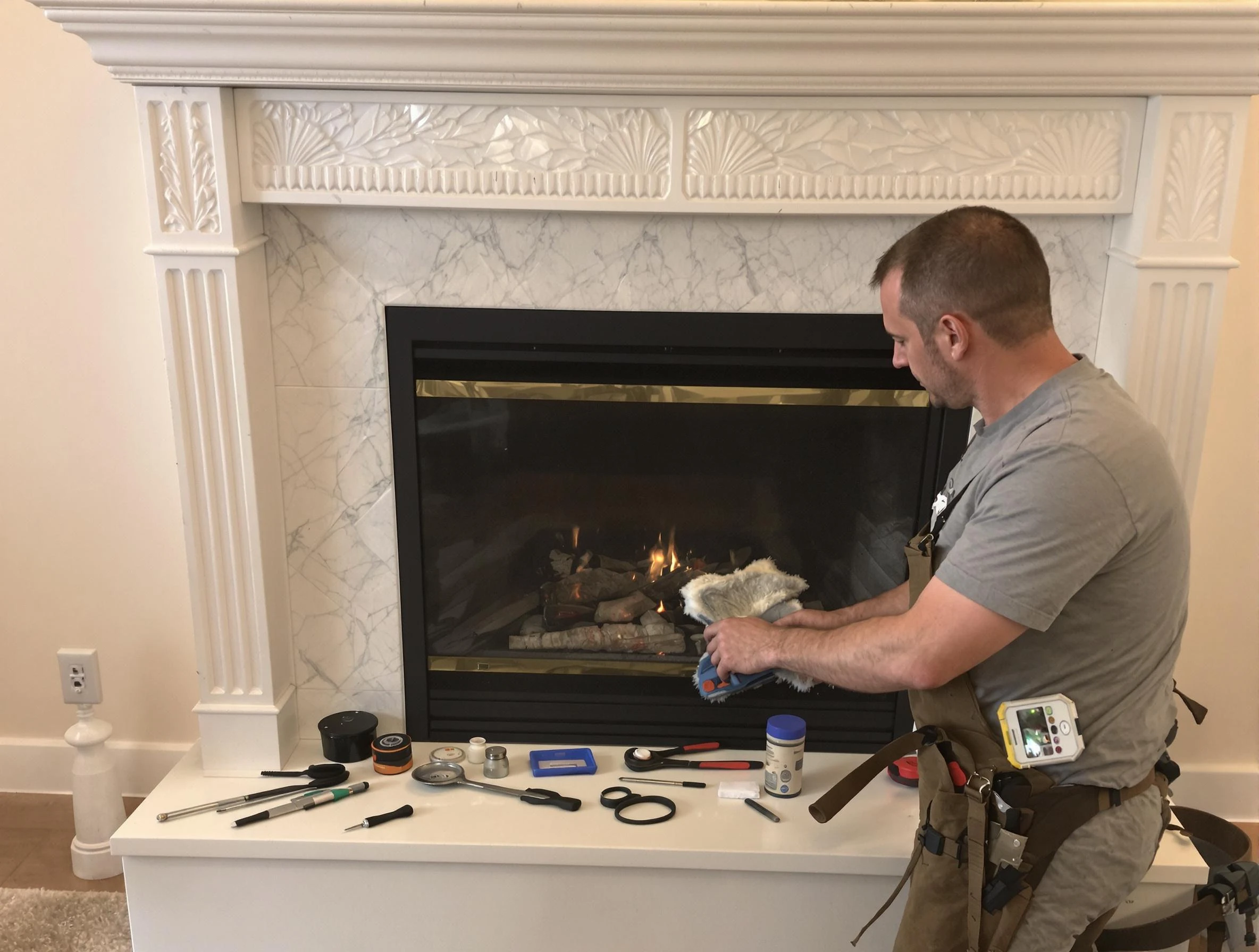 Sheridan Chimney Sweep performing fireplace maintenance in Sheridan, CO