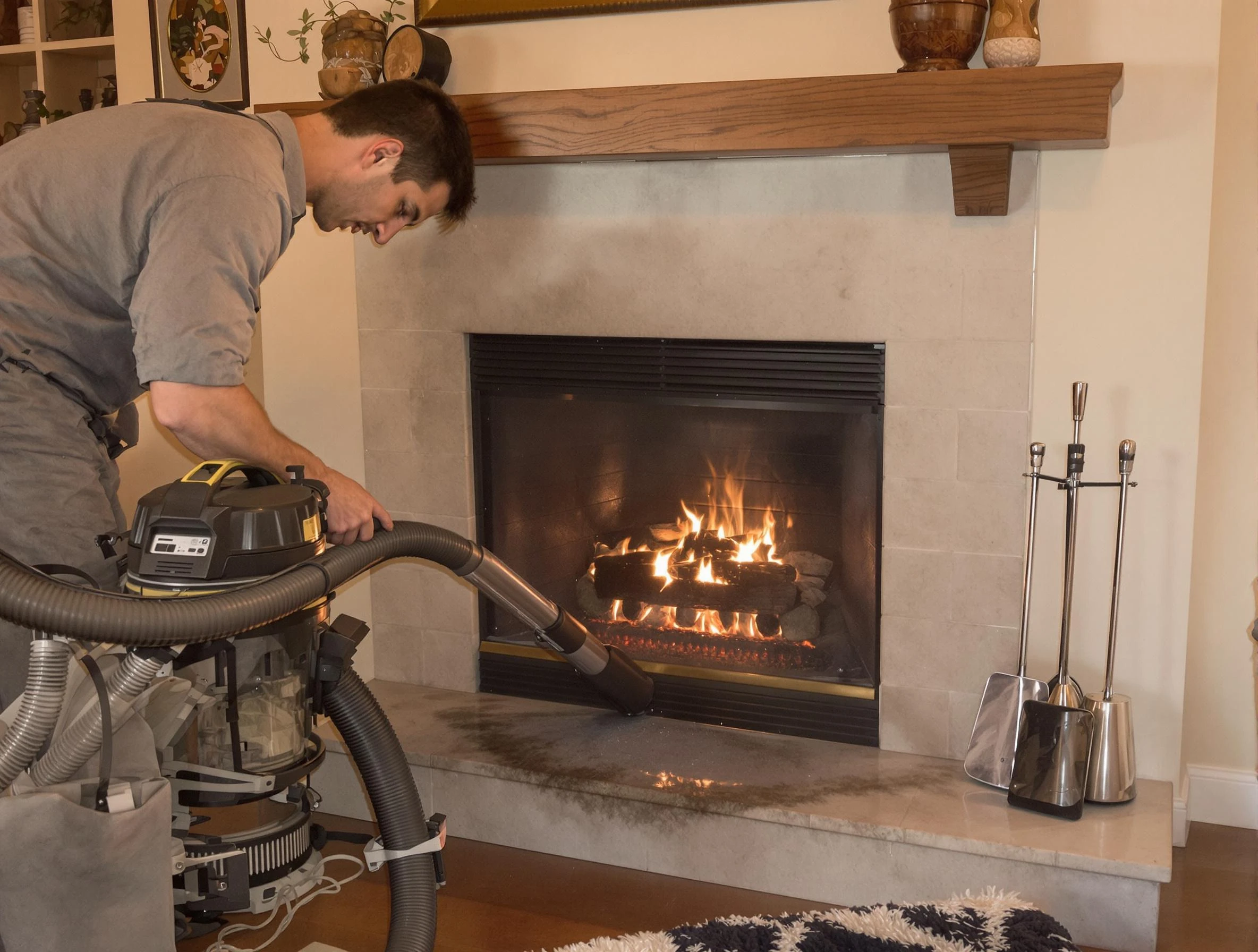 Routine fireplace upkeep by Sheridan Chimney Sweep in Sheridan, CO