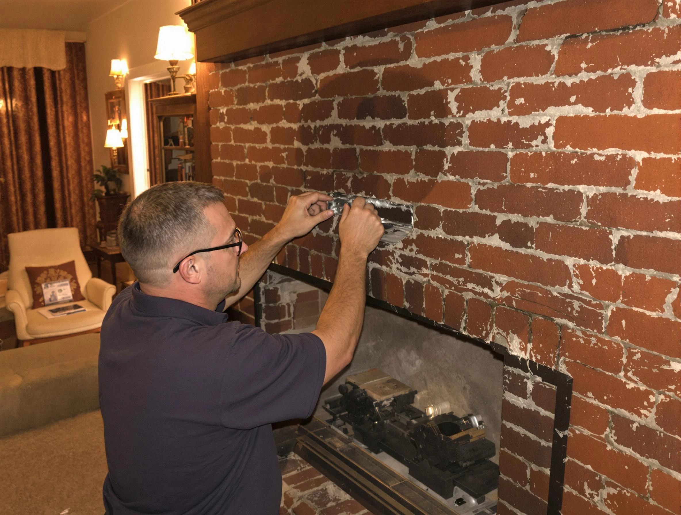 Sheridan Chimney Sweep expert fixing a fireplace in Sheridan, CO